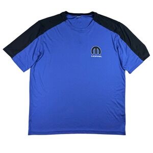 Mopar T-Shirt Mens XL Blue Excellent Performance Raglan Graphic Short Sleeve Tee